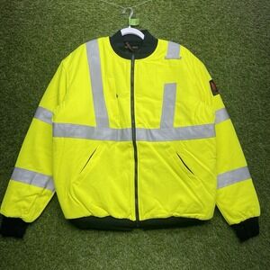 DRIFIRE Lineman Jacket Mens Large Tall LT FR HRC3 Lanyard Access High Vis Neon